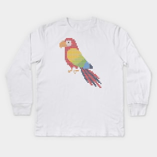 Scarlet Macaw Kids Long Sleeve T-Shirt